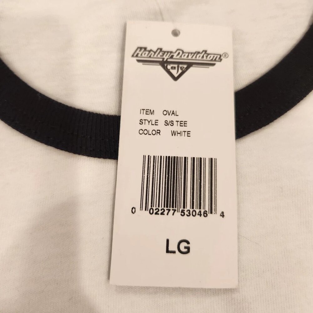 Vintage Harley Davidson Cafe White Shirt Adult Large Las Vegas NWT NOS - Picture 7 of 8
